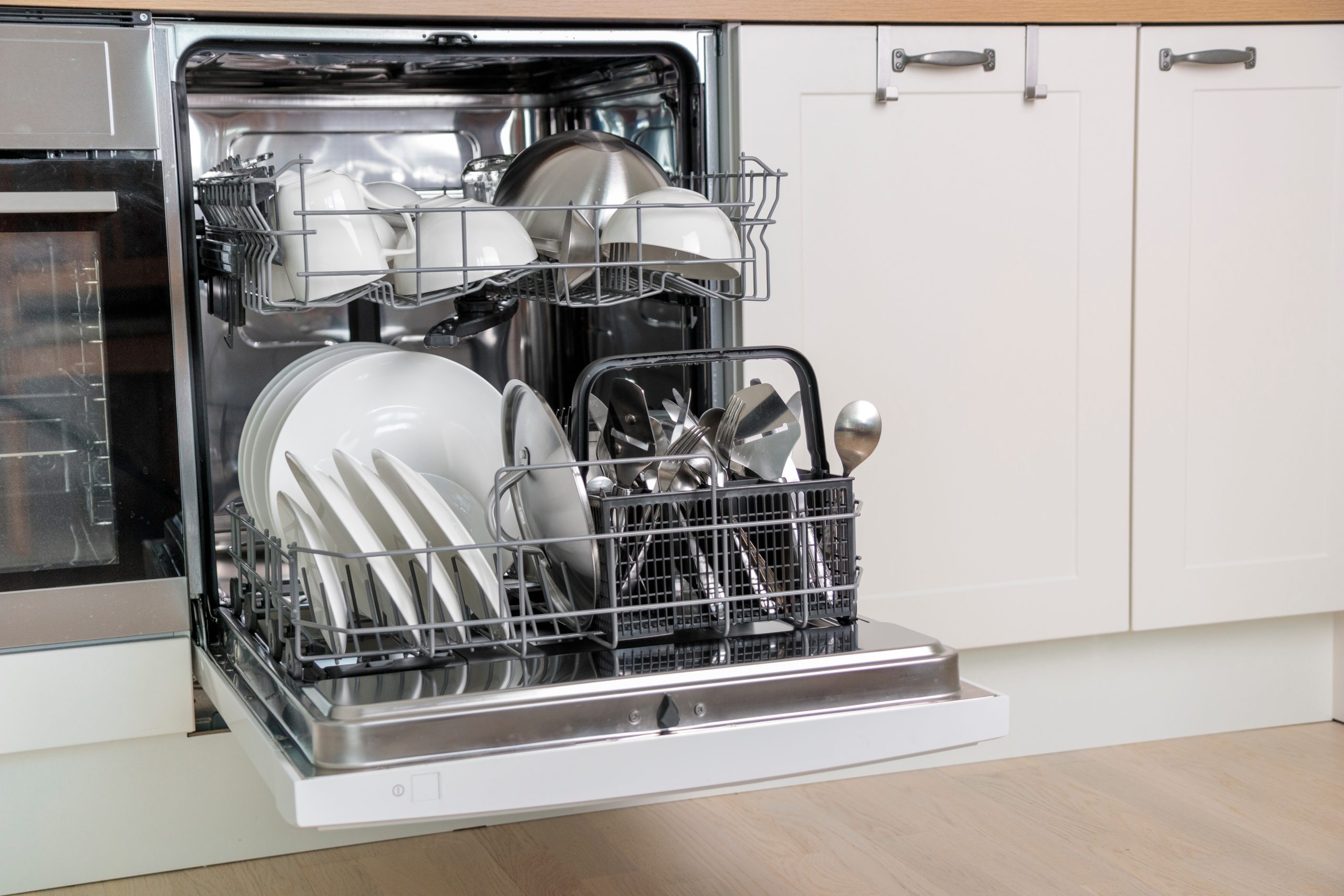 dishwasher and cutlery